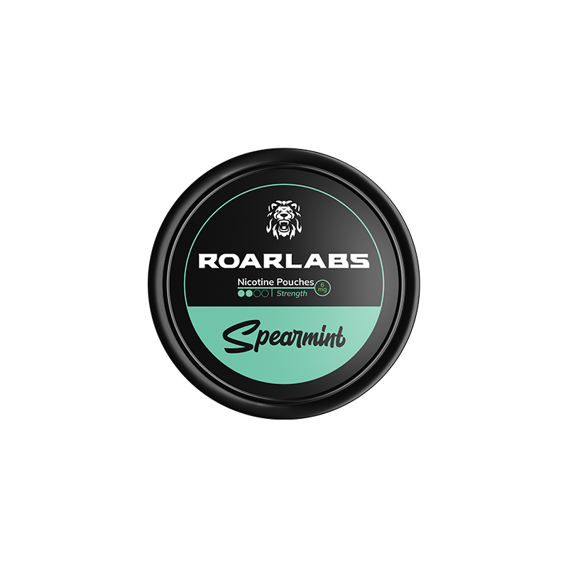 Buy 6mg Roarlabs Spearmint Nicotine Pouches - 20 Pouches | Express Highs UK