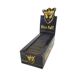 Buy 62 Alien Puff Black & Gold Queen Size Unbleached Brown Rolling Papers ( HP124 ) | Express Highs UK