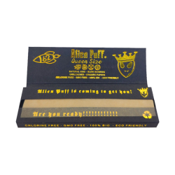 Buy 62 Alien Puff Black & Gold Queen Size Unbleached Brown Rolling Papers ( HP124 ) | Express Highs UK