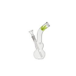 Buy 12 x 20cm Leaf Designed Curved Glass Bong - GB30 | Express Highs UK