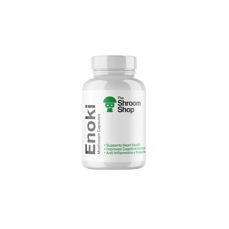 Buy The Shroom Shop Enoki Mushroom 45000mg Capsules - 90 Caps | Express Highs UK