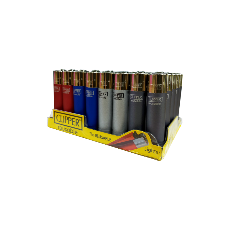 Buy 40 Clipper CP11RH Classic Large Flint Metallic 3 Lighters - CL2C221UKH | Express Highs UK