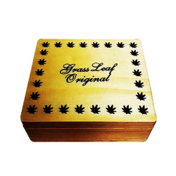 Buy Grass Leaf Original Large Wooden Storage Box | Express Highs UK