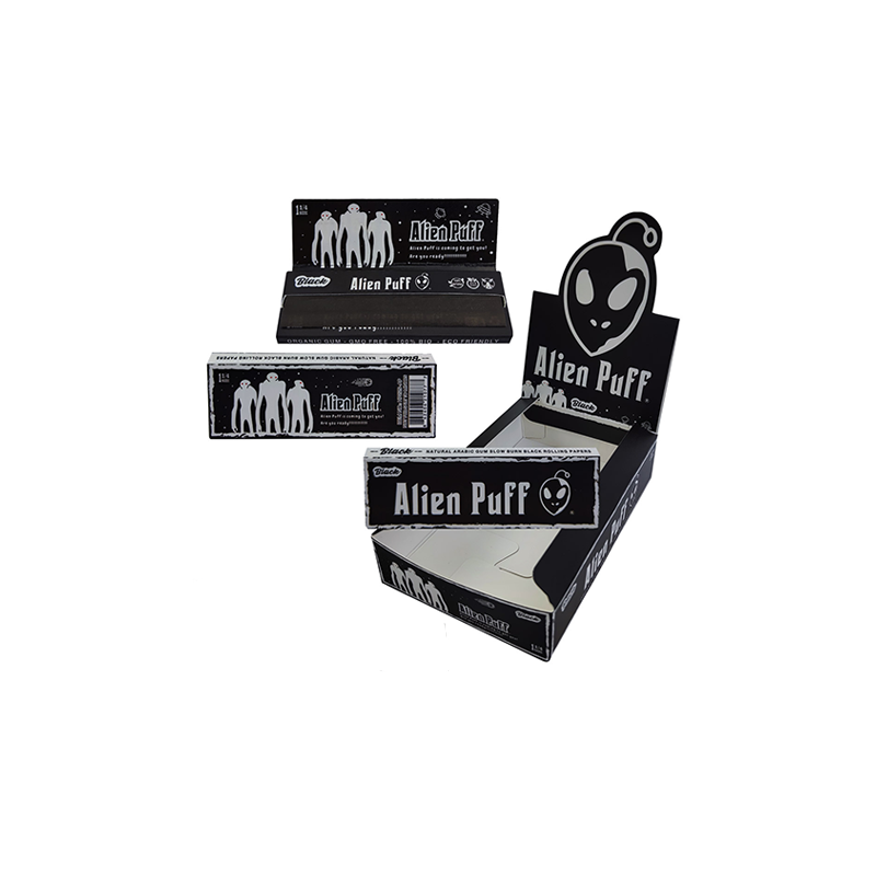 Buy Alien Puff 1 1-4 Size Black Rolling Papers 25 Booklets (HP2125) | Express Highs UK