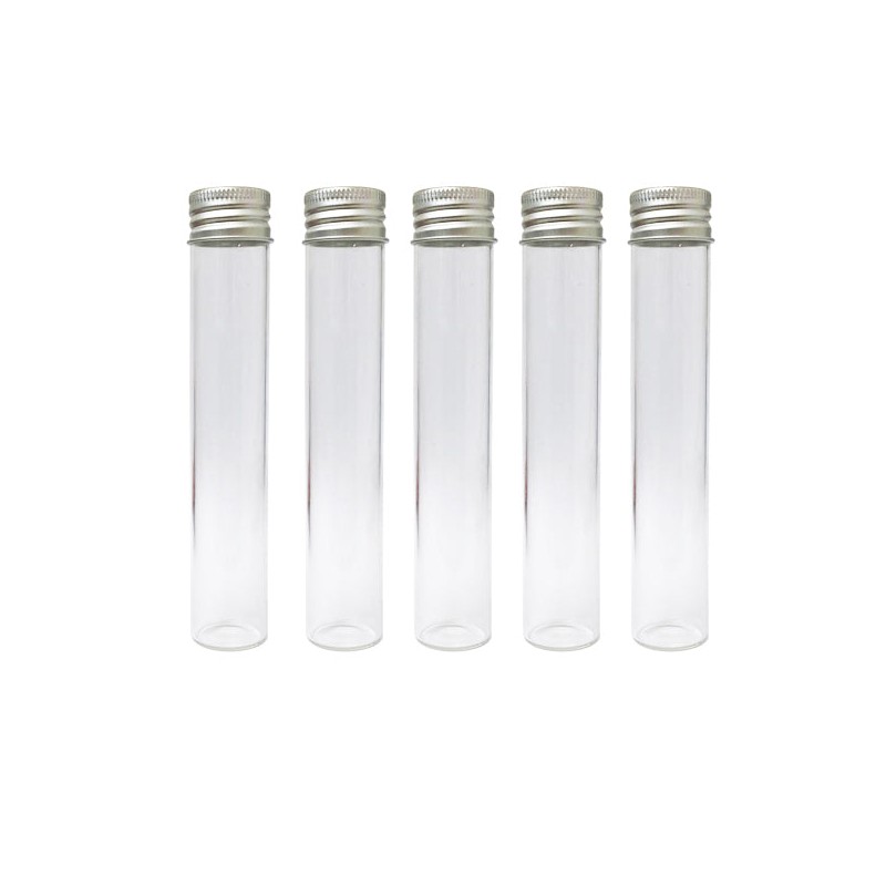 Buy Empty Glass Tube Joint Container - With Silver Cap | Express Highs UK