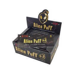 Buy 24 Alien Puff Black & Gold King Size $100 Note Rolling Papers ( HP176AP ) | Express Highs UK