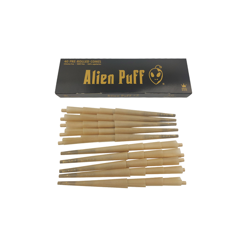 Buy 40 Alien Puff Black Gold King Size Pre Rolled 109mm Cones ( HP162 ) | Express Highs UK