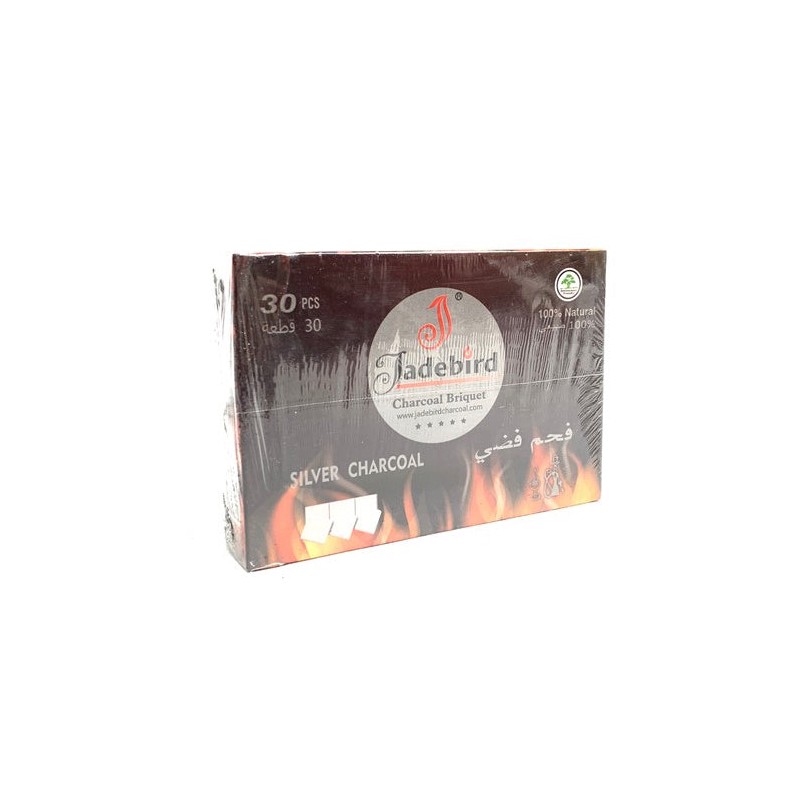 Buy JadeBird Shisha Hookah Silver Charcoal (30 pieces) | Express Highs UK