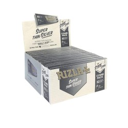 Buy 24 Rizla Silver Super Thin King Size Rolling Papers + Tips Combi Pack | Express Highs UK