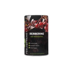 Buy Feel Supreme 400mg Premium Berberine & Resveratrol Supplement Capsules - 60 Caps | Express Highs UK