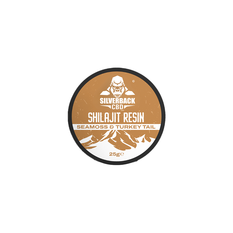 Buy Silverback CBD Seamoss & Turkey Tail Infused Shilajit Resin 25g | Express Highs UK