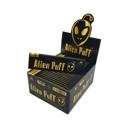 Buy 33 Alien Puff Black & Gold Super King Size Unbleached Brown Rolling Papers ( HP2104AP ) | Express Highs UK