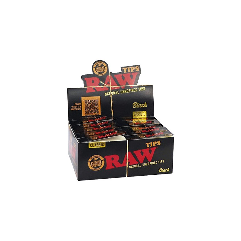 Buy 50 Raw Black Standard Classic Tips | Express Highs UK