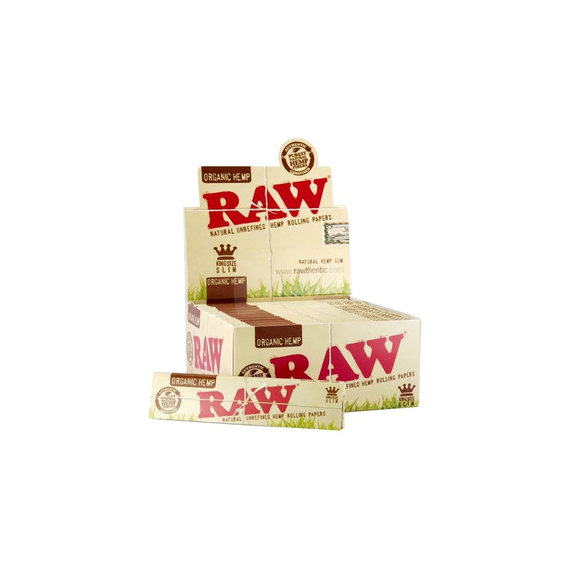 Buy 50 Raw Organic Hemp King Size Slim Rolling Papers | Express Highs UK