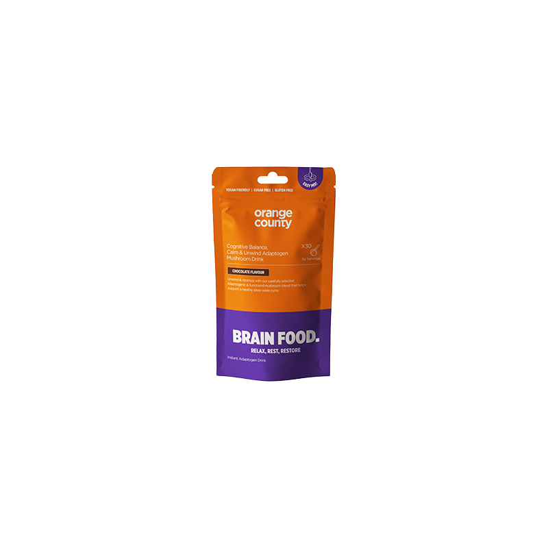 Buy Orange County CBD 90000mg BRAIN FOOD Calm & Unwind Chocolate Flavour Powder - 240g | Express Highs UK