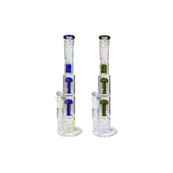 Buy 14" Large Percolator Glass Bong Mixed Designs -BG007 - GS1195 | Express Highs UK