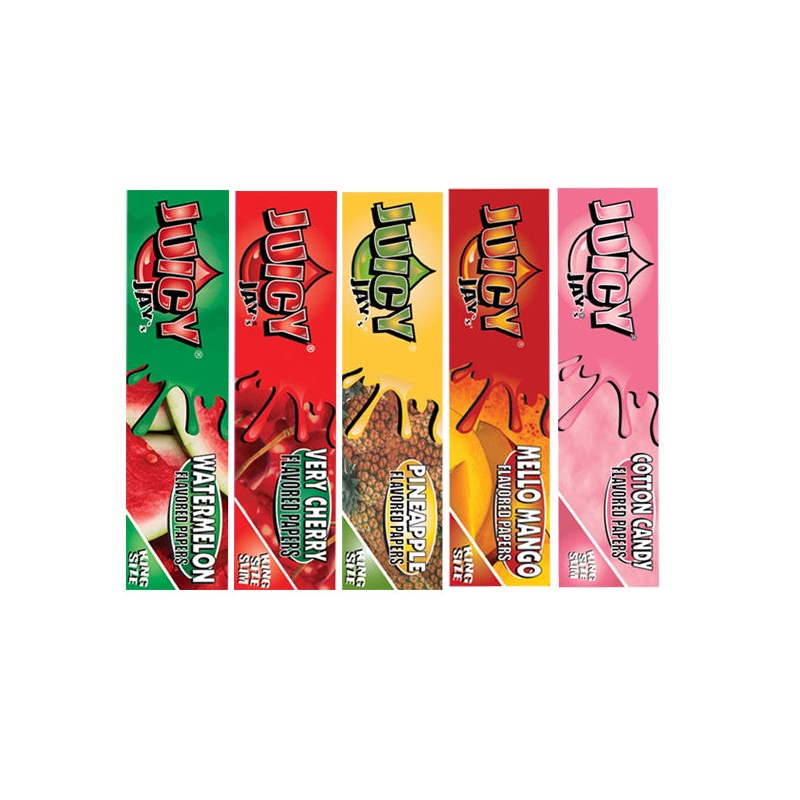 Buy 24 Juicy Jay King Size Flavoured Slim Rolling Paper - Full Box | Express Highs UK