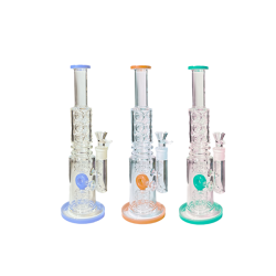 Buy 14" Large Glass Bong Mixed Colours -BG008 - GS1196 | Express Highs UK