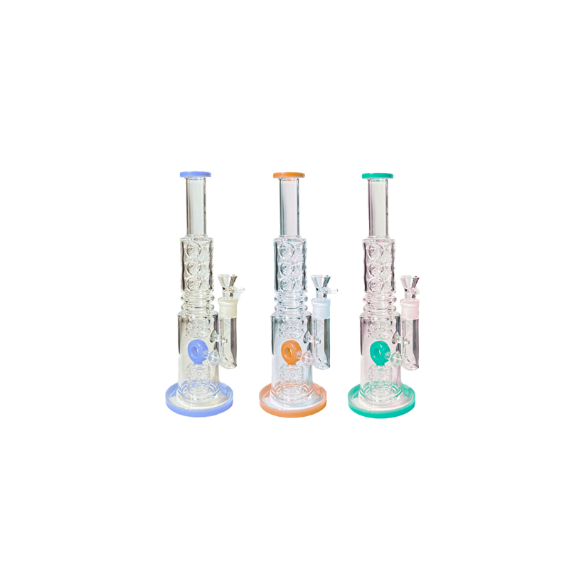 Buy 14" Large Glass Bong Mixed Colours -BG008 - GS1196 | Express Highs UK