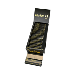 Buy 33 Alien Puff Black & Gold 1 1-4 Size Magnetic Unbleached Rolling Papers + Tips ( HP120 ) | Express Highs UK