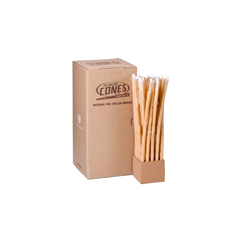 Buy 900 x Mountain High Small 1 1-4 Pre-Rolled BULK Cones Natural | Express Highs UK