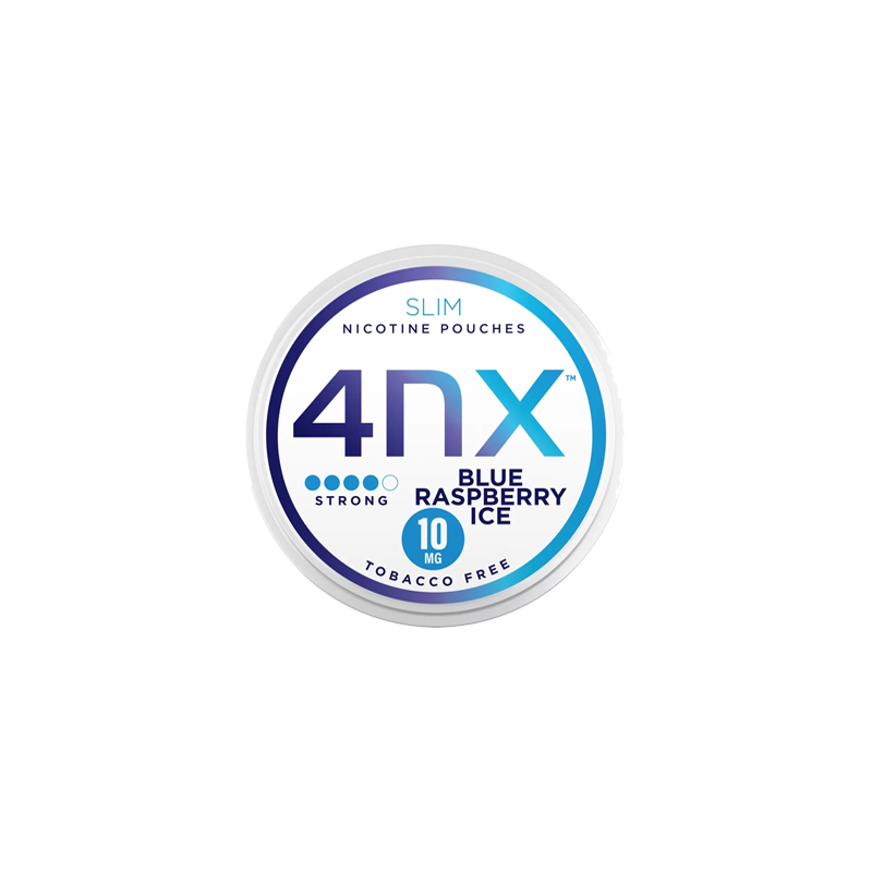 Buy 4NX 10mg Blue Raspberry Ice Slim Nicotine Pouches - 20 Pouches | Express Highs UK