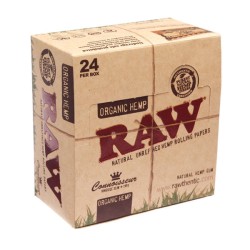 Buy 24 Raw Organic Hemp King Size Slim Papers + Tips (Connoisseur) | Express Highs UK