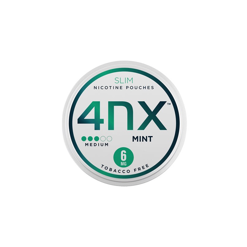 Buy 4NX 6mg Mint Slim Nicotine Pouches 20 Pouches | Express Highs UK