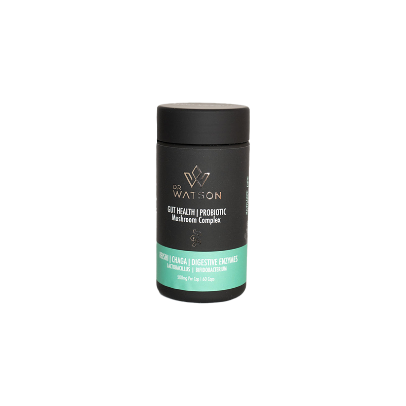 Buy Dr Watson Gut Health & Probiotic Mushroom Capsules - 60 Caps | Express Highs UK