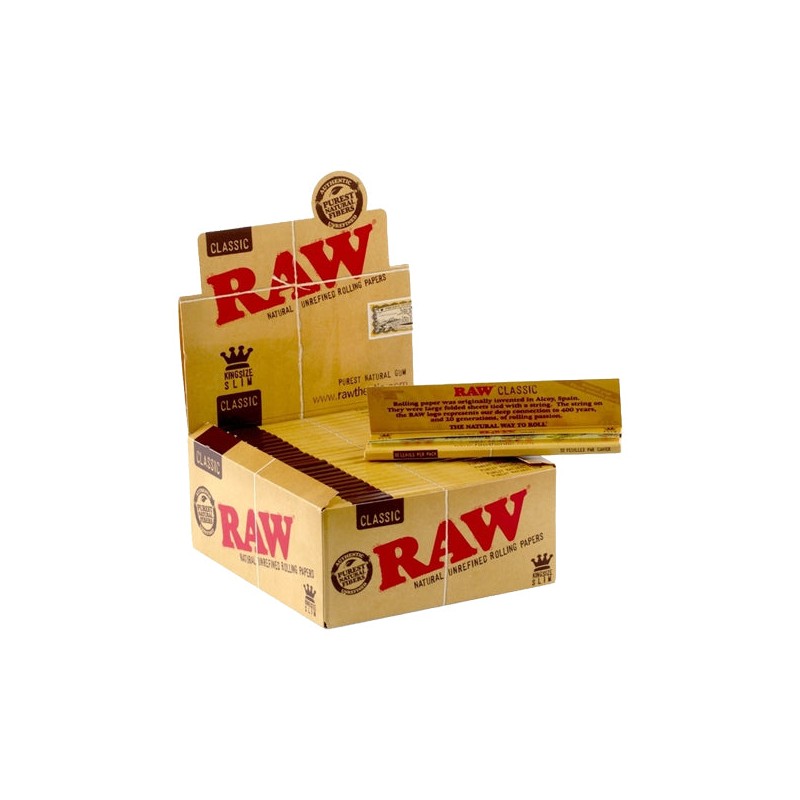 Buy 50 Raw Classic King Size Slim Rolling Papers | Express Highs UK