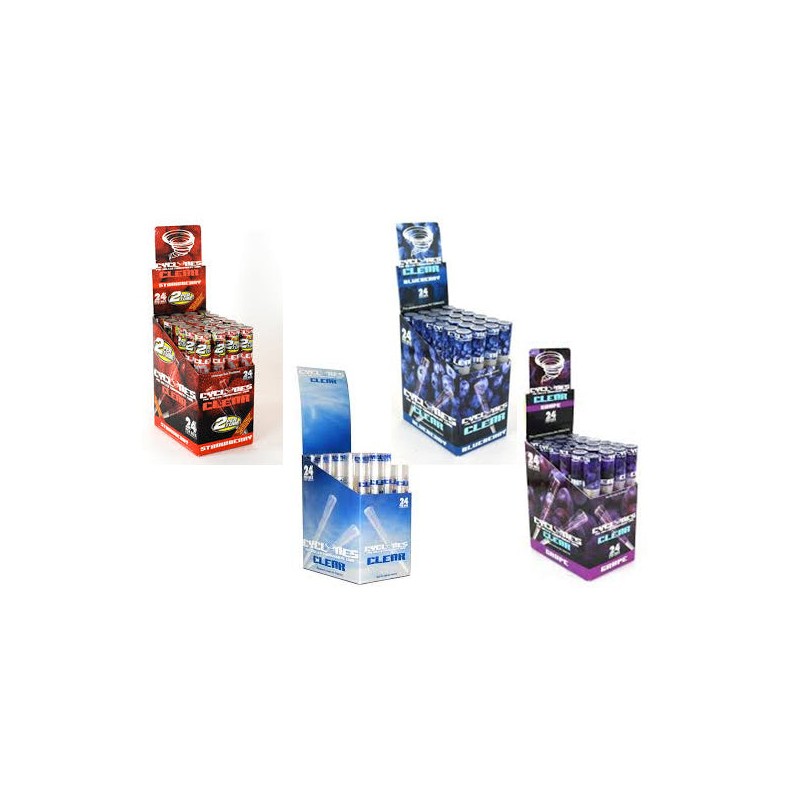 Buy Cyclones Pre Rolled Clear Cones - 24 pack | Express Highs UK