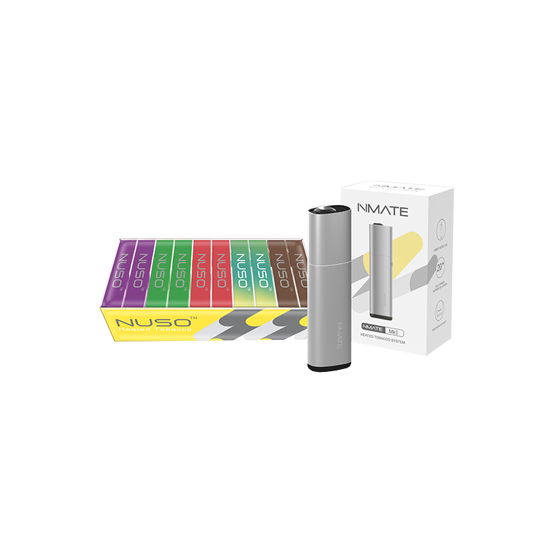 Buy NUSO Heated Tobacco Sticks Starter Kit Bundle - 10x fruity Packs & Nmate Device | Express Highs UK