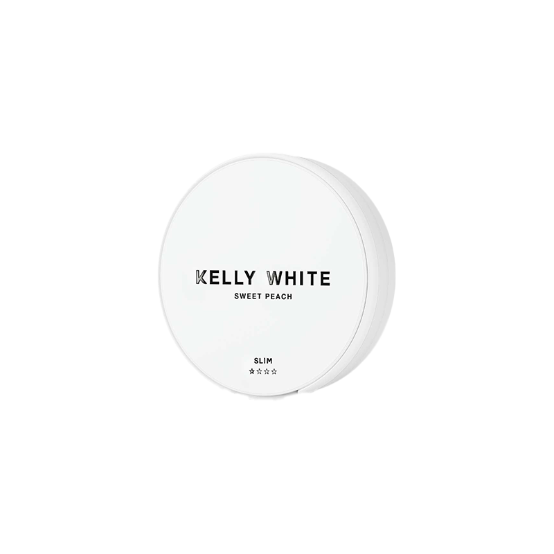 Buy 8mg Kelly White Slim Medium Sweet Peach Nicotine Pouches - 20 Pouches | Express Highs UK