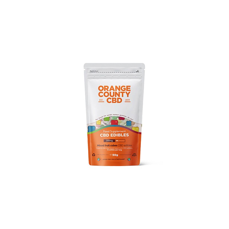 Buy Orange County CBD 200mg Gummy Cubes - Grab Bag | Express Highs UK