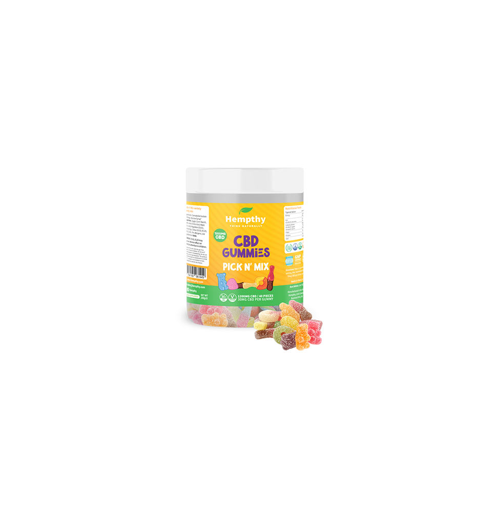 Buy Hempthy 1200mg CBD Pick n Mix - 40 pieces | Express Highs UK