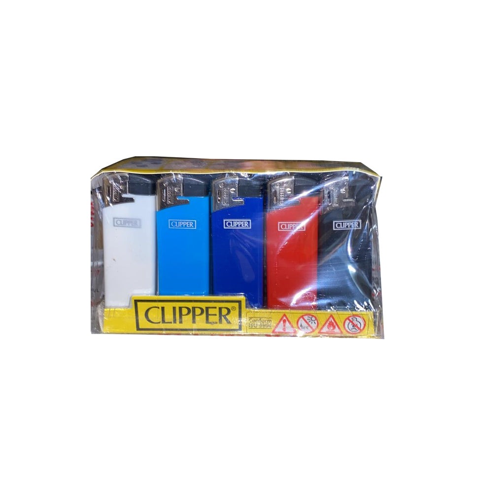 Buy 25 Clipper Flat Fit Translucent Electronic Lighters - TK21R | Express Highs UK