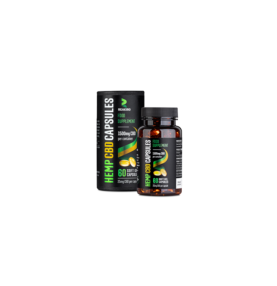 Buy Reakiro 1500mg Full Spectrum CBD Soft Gel Capsules - 60 Caps (BUY 1 GET 1 FREE) | Express Highs UK