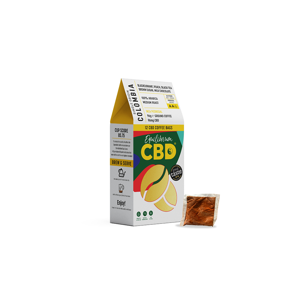 96mg Equilibrium CBD Coffee x 12 coffee bags