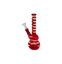 10 x 8" Striped Glass Bong - GB81