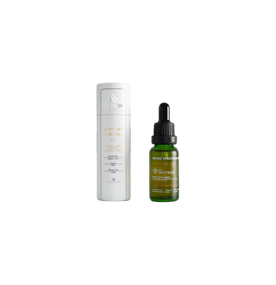Buy Dr Watson 1000mg Broad-Spectrum Support CBD Oil 20ml | Express Highs UK