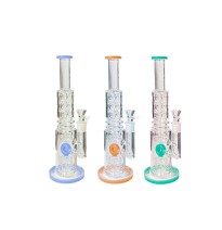 14" Large Glass Bong Mixed Colours -BG008 - GS1196