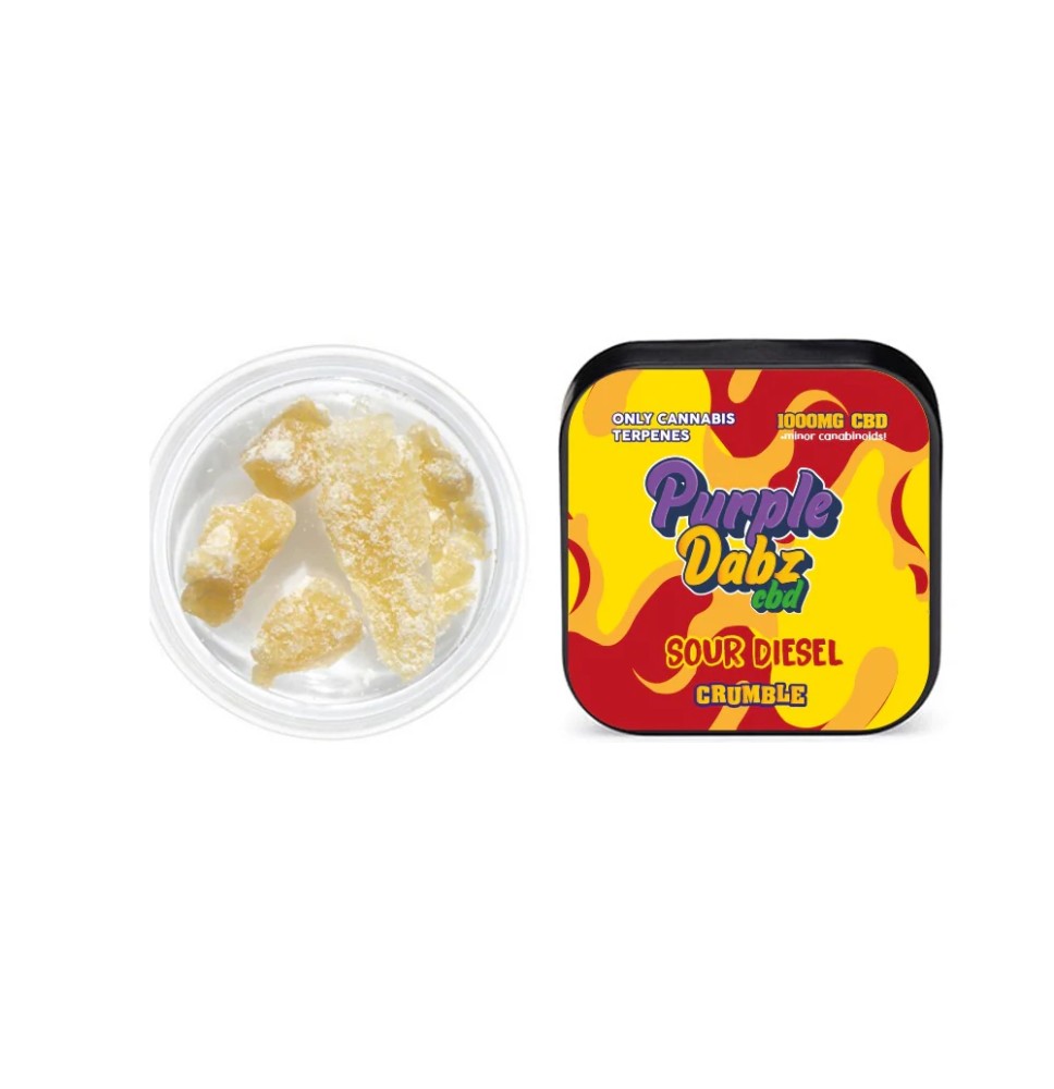 Purple Dabz by Purple Dank 1000mg CBD Crumble - Sour Diesel (BUY 1 GET 1 FREE)