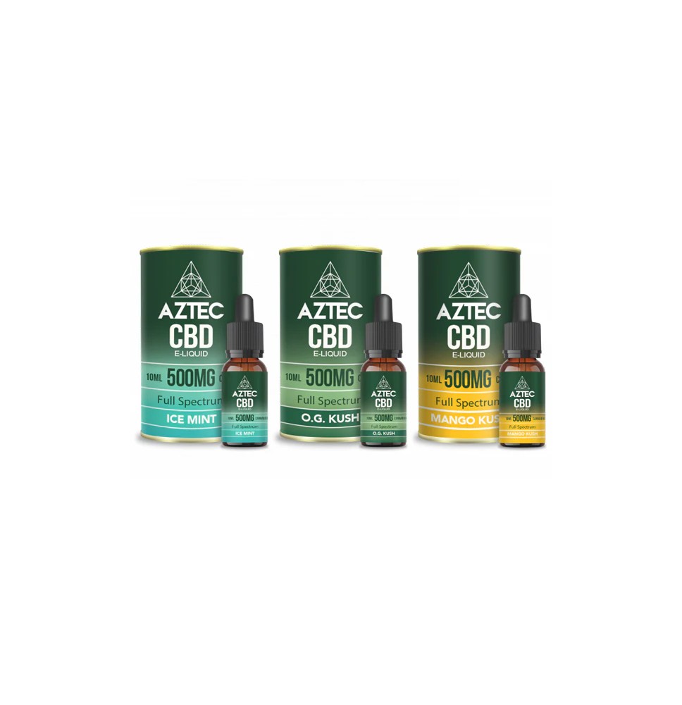 Aztec CBD 500mg CBD Vaping Liquid 10ml (50PG/50VG)