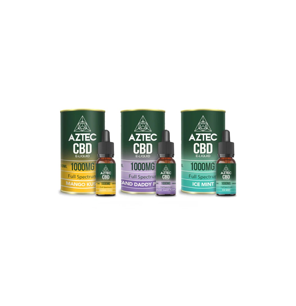 Aztec CBD 1000mg CBD Vaping Liquid 10ml (50PG/50VG)