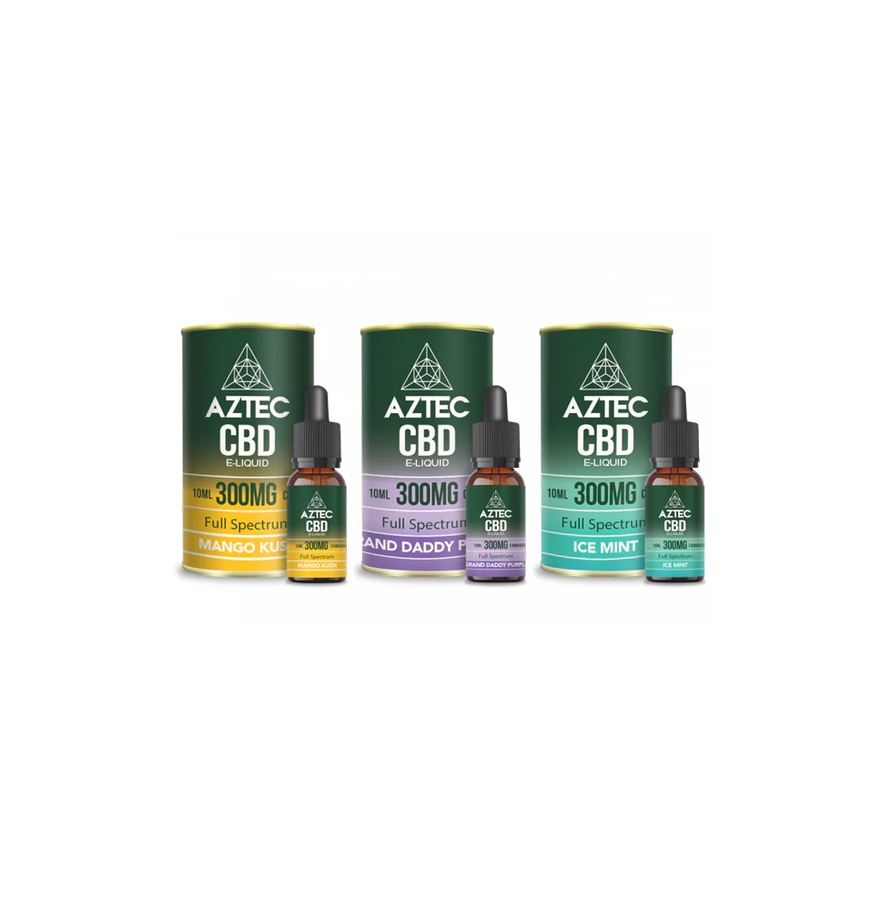Aztec CBD 300mg CBD Vaping Liquid 10ml (50PG/50VG)