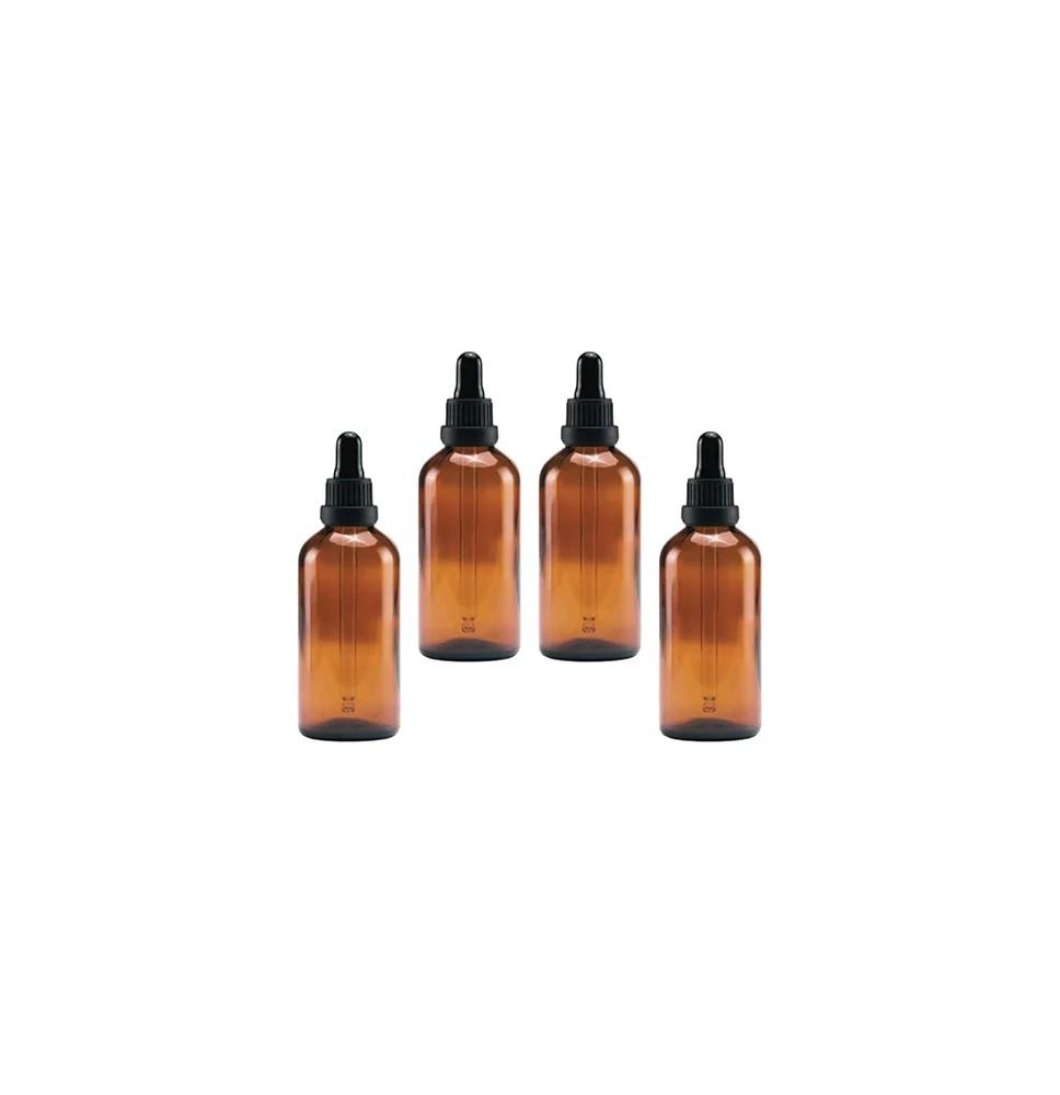 Bulk Empty Amber Glass Tincture Bottles 100ml