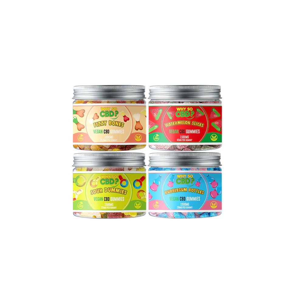 Why So CBD? 1500mg Broad Spectrum CBD Small Vegan Gummies - 11 Flavours