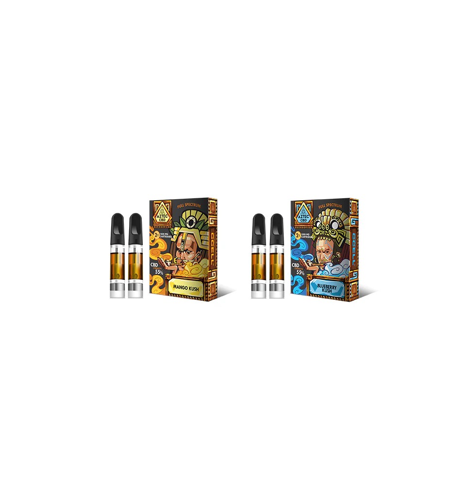 Aztec CBD 2 x 1000mg Cartridge Kit - 1ml