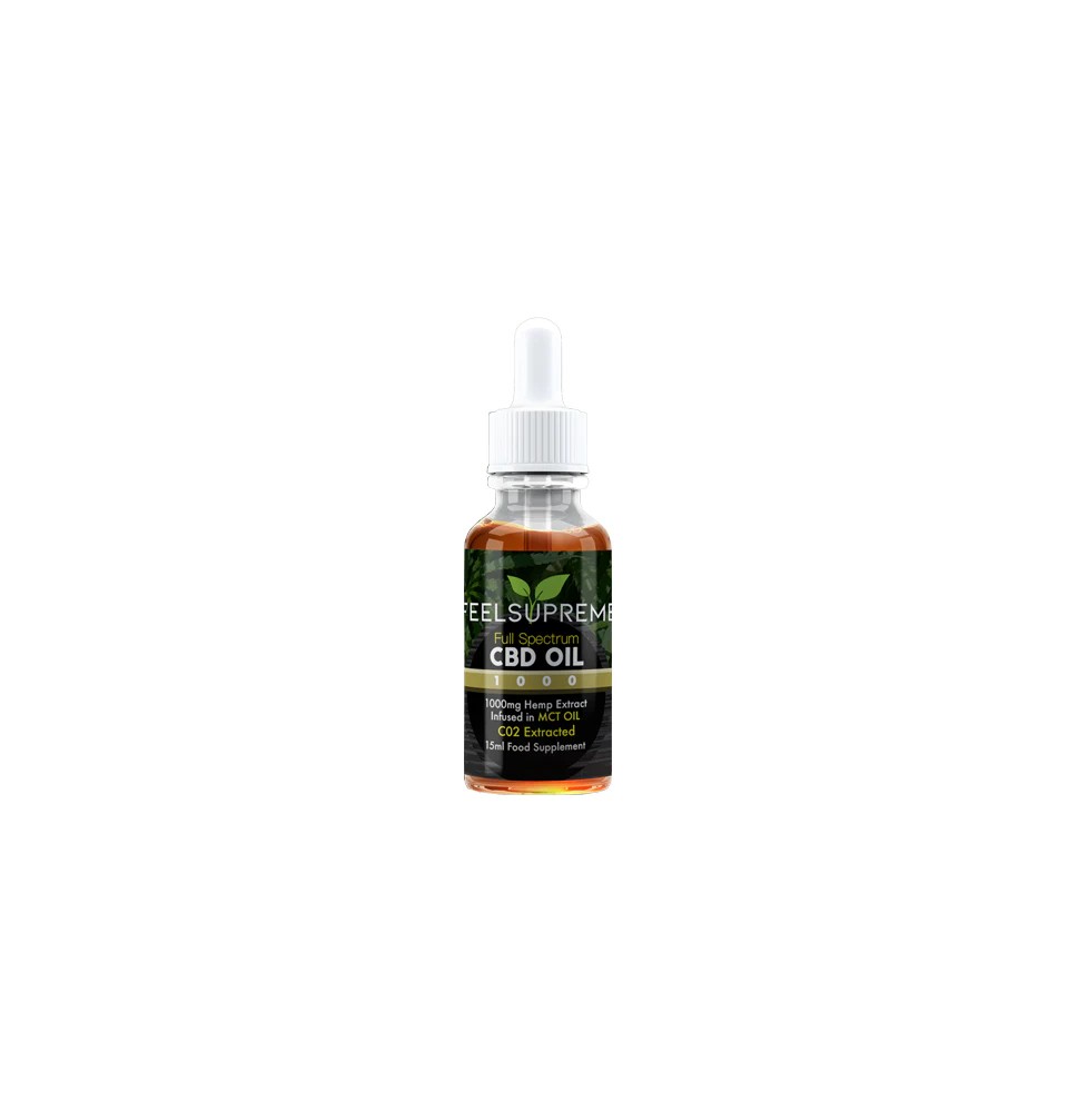 Feel Supreme 1000mg Full Spectrum CBD In MCT Oil - 15ml
