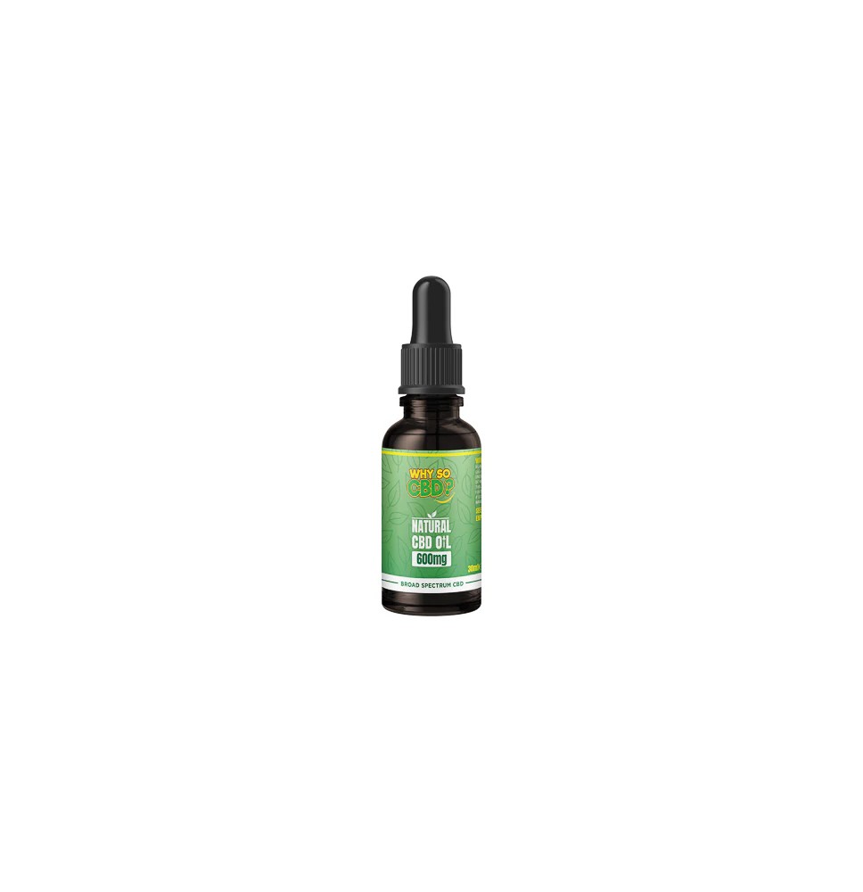 Why So CBD? 600mg Broad-Spectrum CBD Natural Oil - 30ml